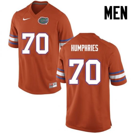 Men's Florida Gators #70 D.J. Humphries NCAA Nike Orange Authentic Stitched College Football Jersey MDG7162SG